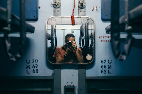 Jojo photojournalist train India